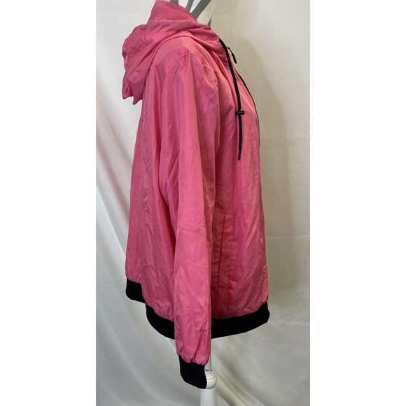 NWT Reebok Women's Windbreaker Jacket Laser Pink & Black XXL Retail $125 Charity - Picture 4 of 15